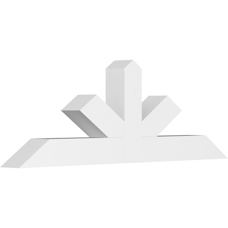 Ekena Millwork Saratoga Architectural Grade PVC Gable Bracket, 48"W x 16"H x 4"D x 4"F, 8/12 Pitch GBP048X16X0404SAR00